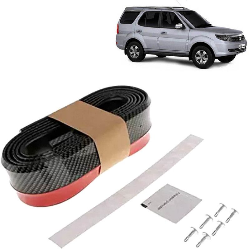 Rhtdm Car Bumper Side Skirt Universal Rubber Front Tackle Collision Avoidance Modification Small Enclosed Carbon Fiber Tape,2.5m For Safari Car Spoiler