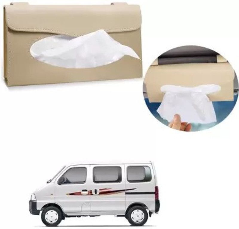 AIRSKY Car Tissue Box Holder (Beige) Sun Visor Napkin Holder for Maruti Suzuki Eeco Vehicle Tissue Dispenser  (Beige)