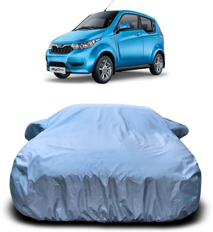 Genipap Car Cover For Mahindra e2o (With Mirror Pockets)  (Silver)
