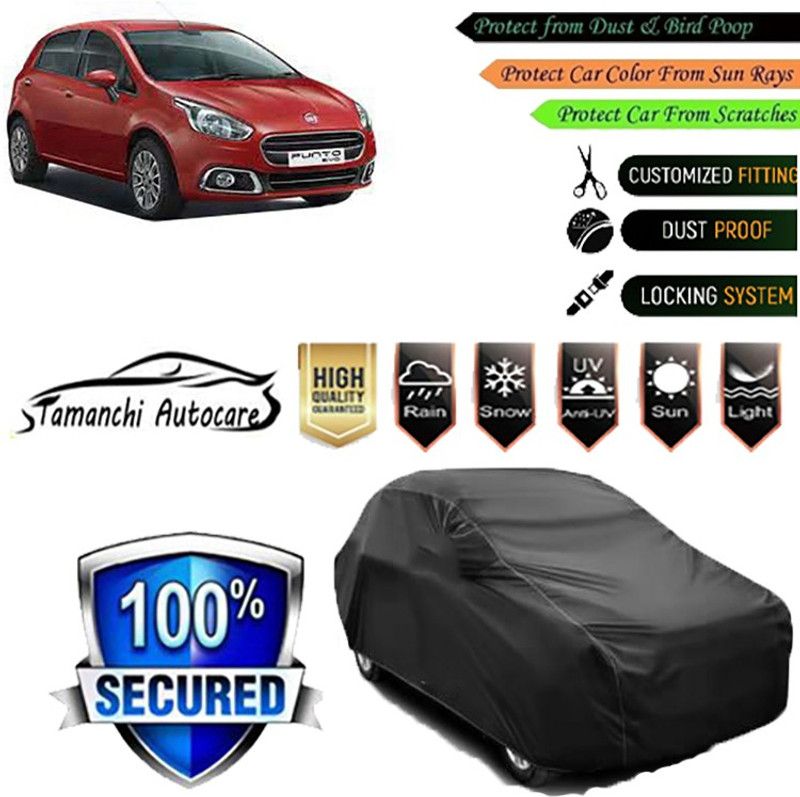 Tamanchi Autocare Car Cover For Fiat Punto Evo  (Black)