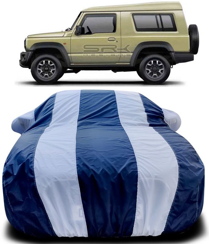 Genipap Car Cover For Maruti Suzuki Gypsy King (With Mirror Pockets)  (Blue, White)