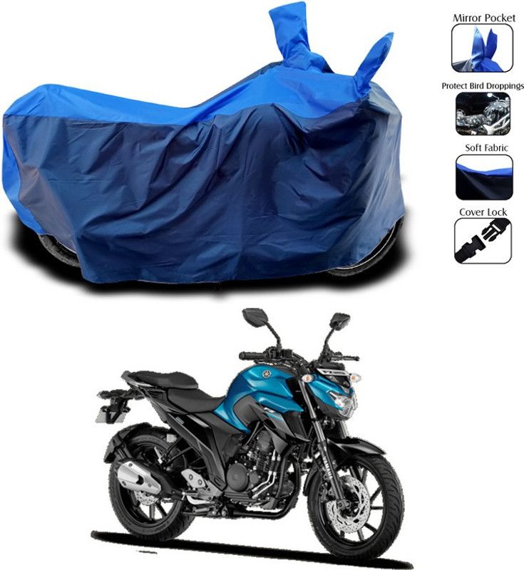 Rhtdmm Waterproof Two Wheeler Cover for Yamaha  (FZ, Blue)