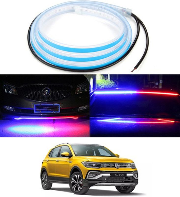RKPSP 120cm LED Strip Flexible Police Light Car Hood/Trunk/DashboardFor Taigun Dash Light Car, Van LED for Volkswagen (12 V, 12 W)  (Universal For Car, Pack of 1)