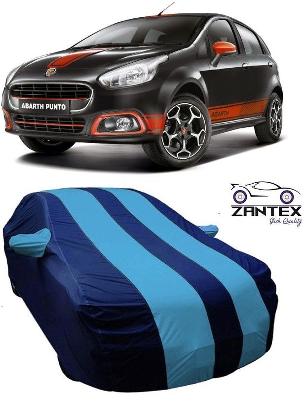 ZANTEX Car Cover For Fiat Abarth Punto (With Mirror Pockets)  (Blue)