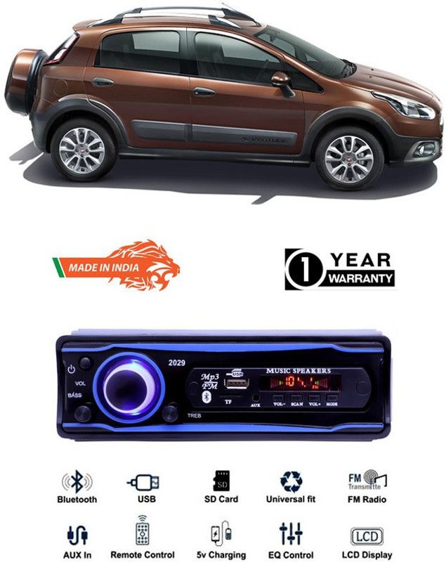 Purpleheart Blue 2029 USB/AUX/SD/BLUETOOTH/FM/MP3 BOOM MASTER STANDARD-PP105 Car Stereo  (Single Din)