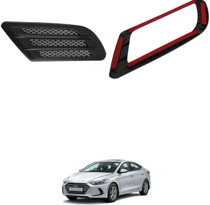 PECUNIA Car Hood Vent Exterior Side Scoop Hood Cover,Exterior Hood Air Vent Trim 275 Matte, Glossy Hyundai Elantra Side Garnish