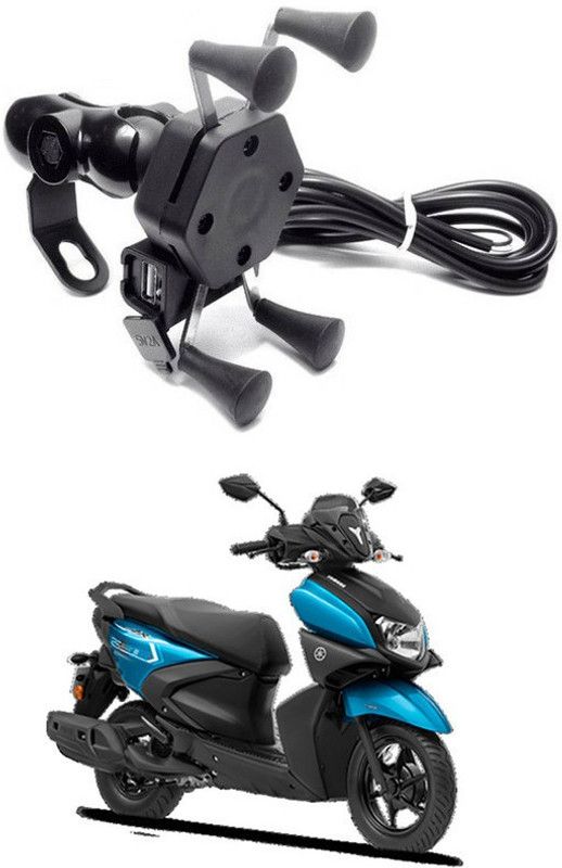 Enfield Works X-Grip Mobile Holder With USB Charger For Bike EW-461 Bike Mobile Holder  (Black)