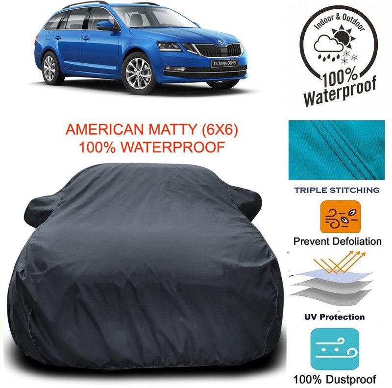 Dvis Car Cover For Skoda Octavia Combi (With Mirror Pockets)  (Grey)