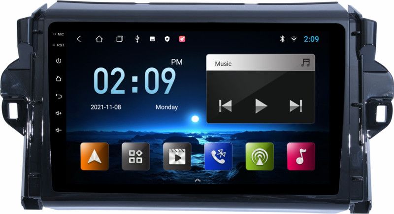 Trony 9 Inches Android 10 System for New Fortuner with 2GB/16GB RAM & ROM with SWC Car Stereo  (Double Din)