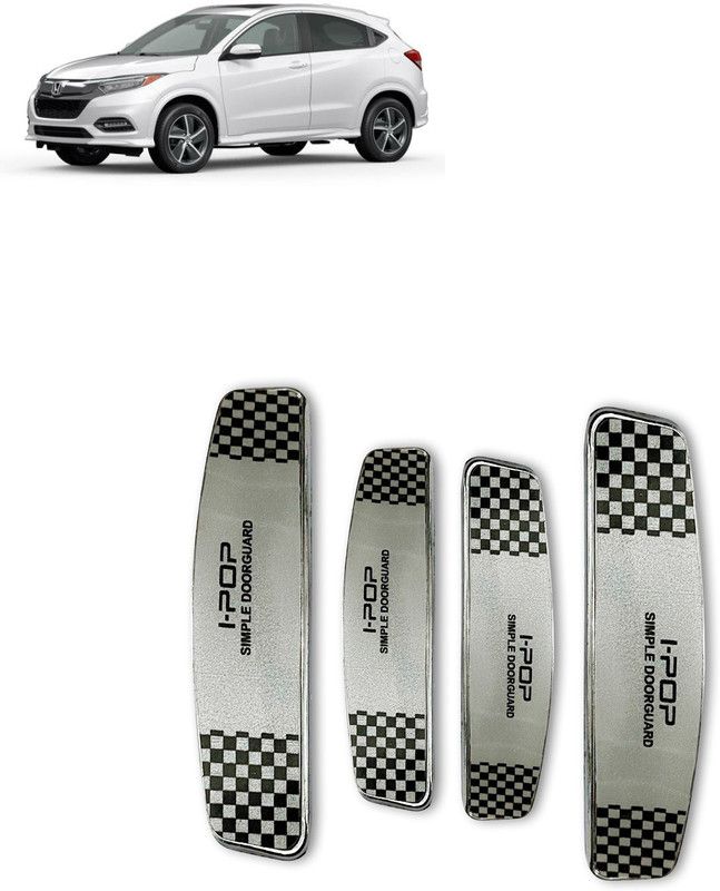 Etradezone Plastic Car Door Guard  (Silver, Black, Pack of 4, Honda, Universal For Car)