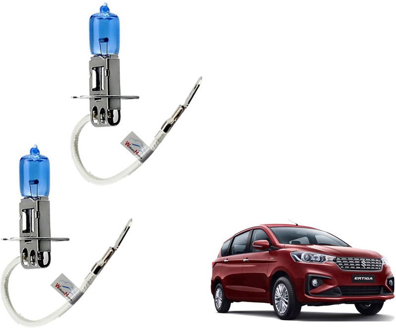 WolkomHome Car H3 halogen headlight Fog lamp bulb 12V - 100W 5000K Cool Blue Ultimate White for Maruti Ertiga 2020 Headlight Car Halogen for Maruti Suzuki (12 V, 100 W)  (Ertiga, Pack of 2)