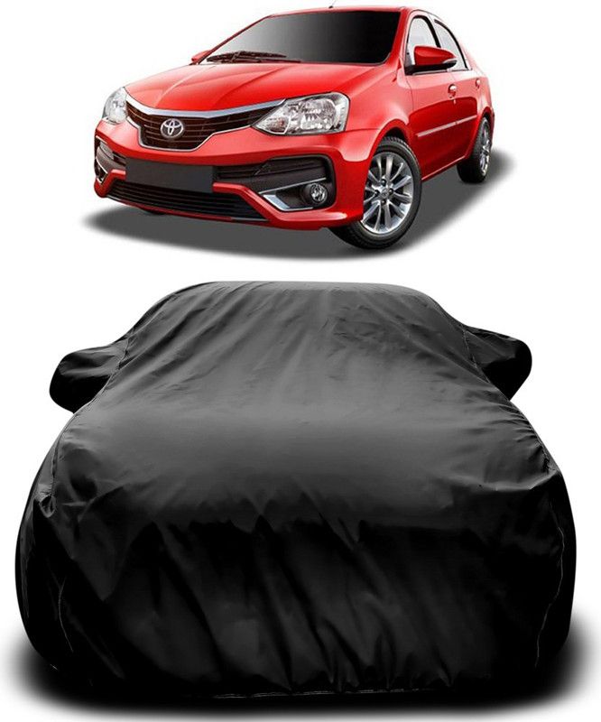 Genipap Car Cover For Toyota Platinum Etios (With Mirror Pockets)  (Black)