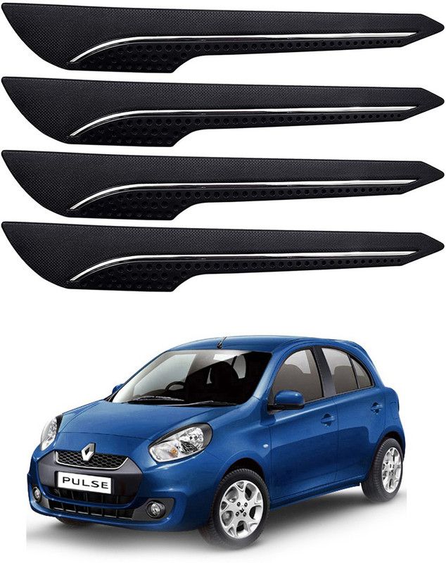Oshotto Rubber Car Bumper Guard  (Black, Pack of 4, Renault, Pulse)