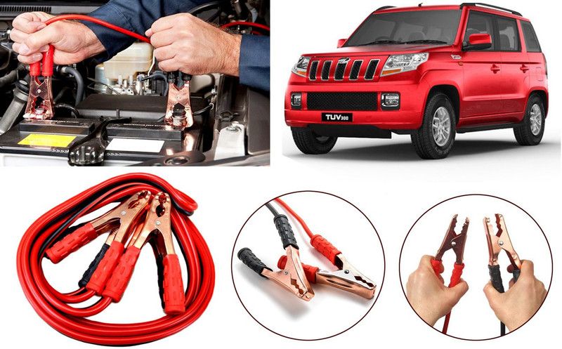 FINCOSTA CarHeavyDuty Jumper Booster Cables Copper For-Mahindra TUV 300 6 ft Battery Jumper Cable  (Pack of 2)