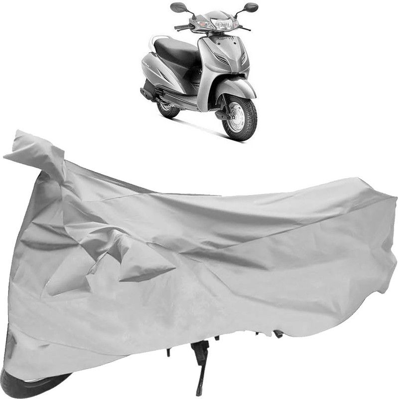 SHOOLIN Two Wheeler Cover for Honda  (Activa 3G, Silver)
