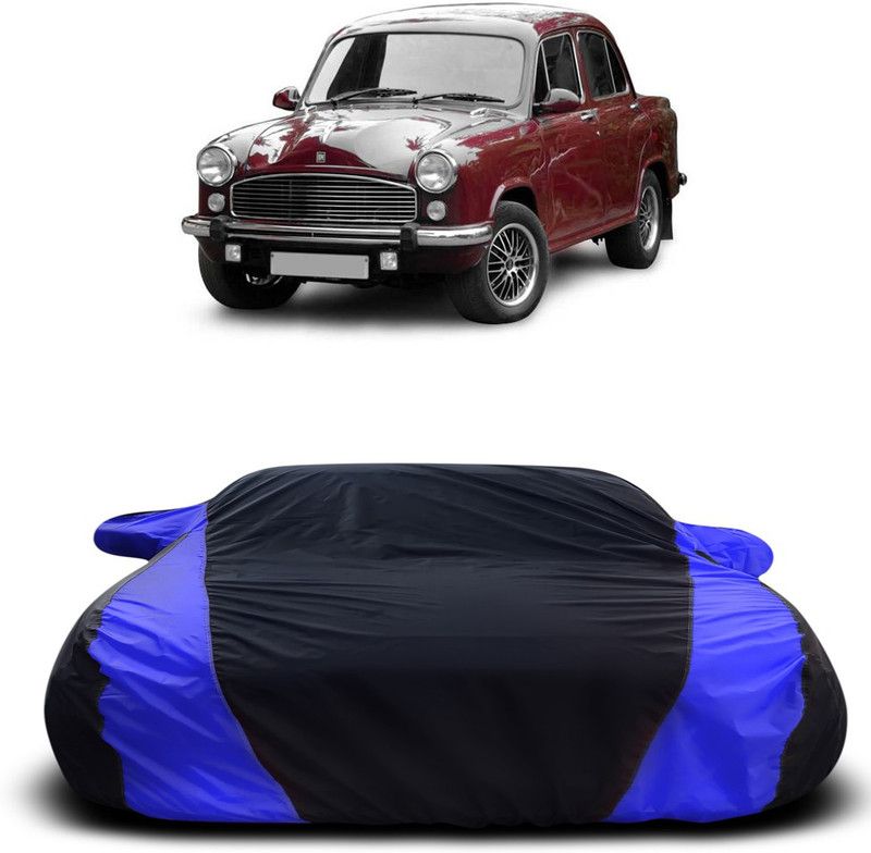 Ascension Car Cover For HM Ambassador (With Mirror Pockets)  (Black, Blue)