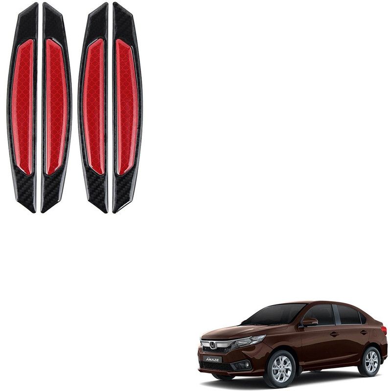 SEMAPHORE Plastic Car Door Guard  (Black, Red, Pack of 4, Honda, Amaze)