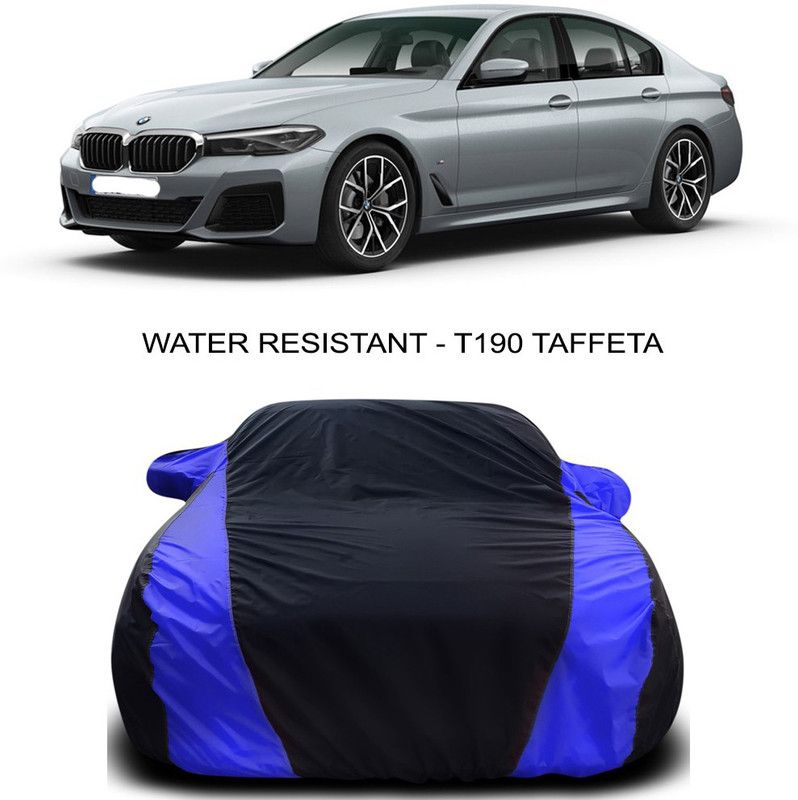 AUTOGARH Car Cover For BMW 520i (With Mirror Pockets)  (Black, Blue)