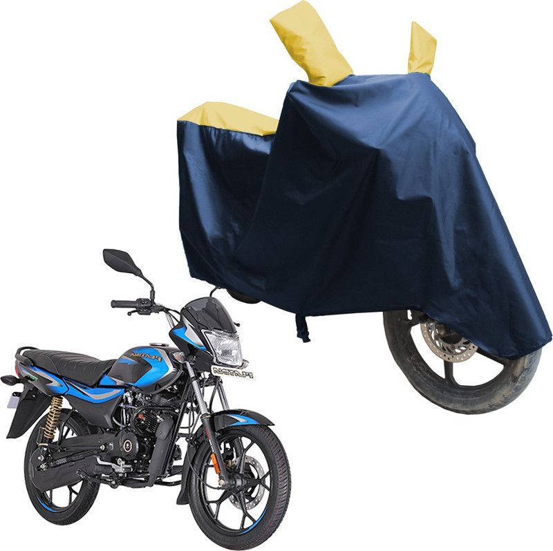 SS FOR YOUR SMART NEEDS Two Wheeler Cover for Bajaj  (Platina 110 H-Gear, Blue, Yellow)