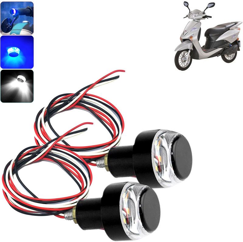 DvineAutoFashionZ LED Indicator Light for Yo EXL(Blue, White)_HLBLU106 Bike Handlebar Weights  (2 Black)