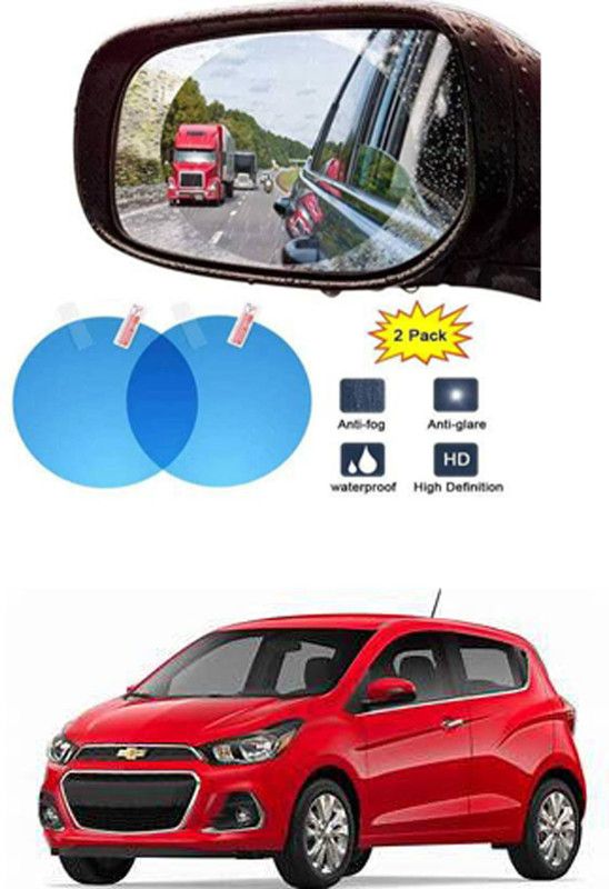 Etradezone Smart Slide Car Rear view Mirror Waterproof Membrane Anti-Fog Anti-Glare Film Sticker Rain Shield Accessories 9 cm For:-Chevrolet Spark Car Mirror Rain Blocker  (White)