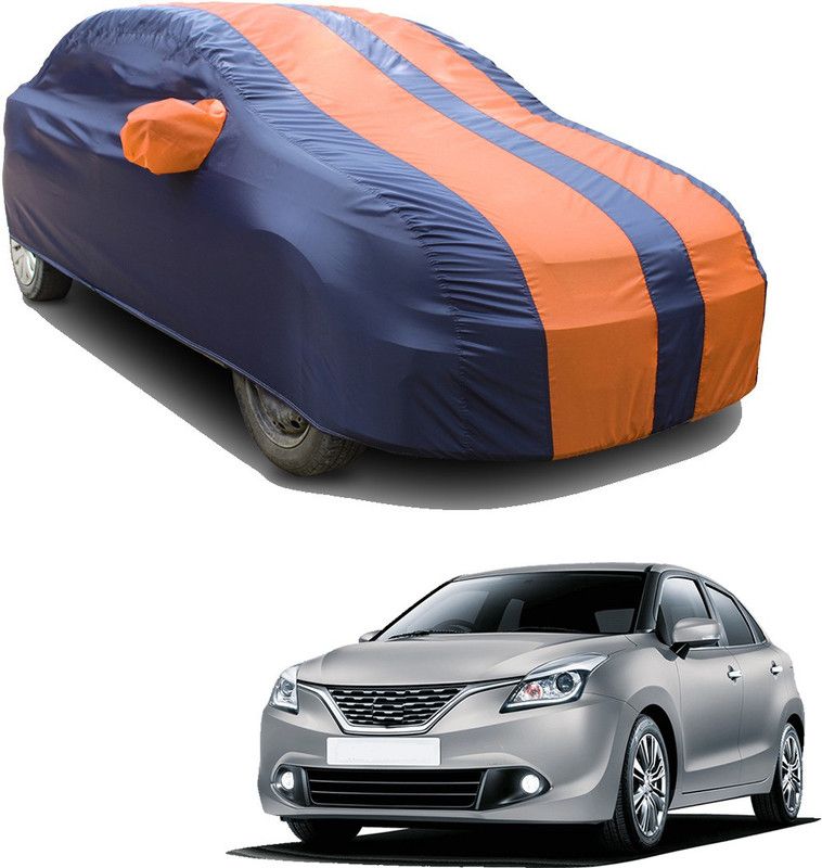 SS FOR YOUR SMART NEEDS Car Cover For Maruti Baleno 1.2 Delta (With Mirror Pockets)  (Orange, Blue)