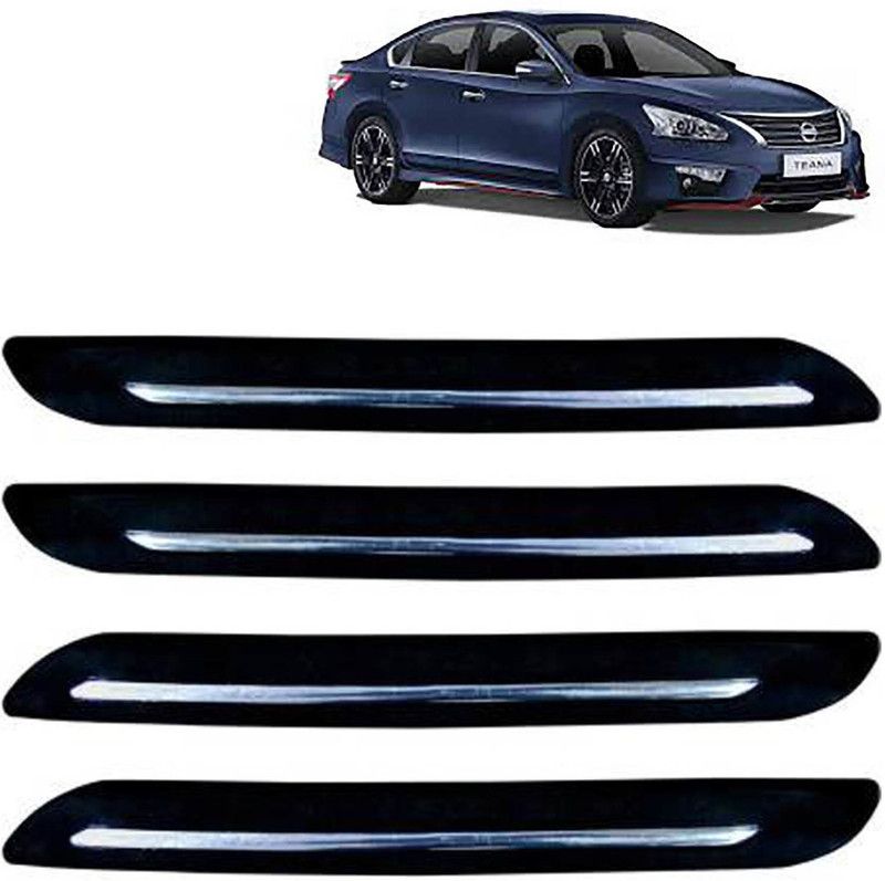 VOCADO Silicone Car Bumper Guard  (Black, Pack of 4, Nissan, Teana)