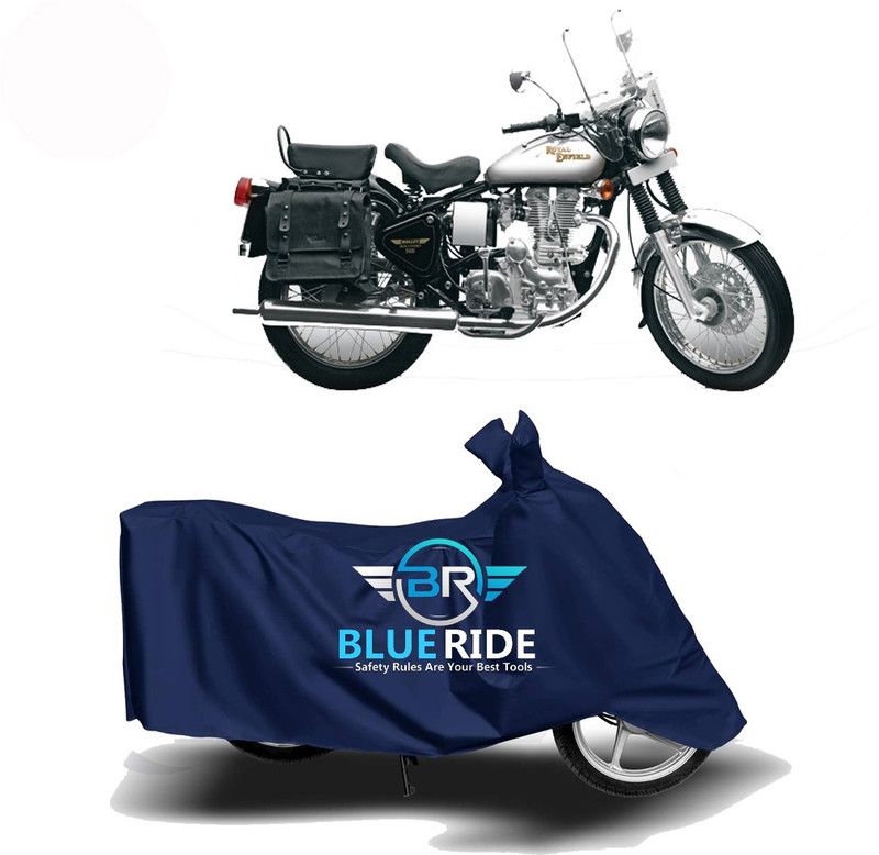 BLUERIDE Two Wheeler Cover for Royal Enfield  (Machismo 500, Blue)