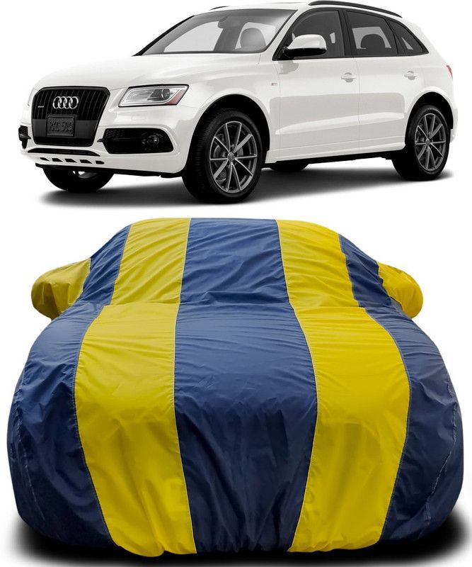 MoTRoX Car Cover For Audi Q5 (With Mirror Pockets)  (Blue, Yellow)