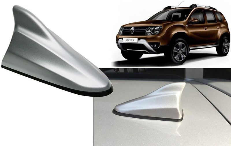 Auto Kite Silver Shark Fin Replacement Signal (AM/FM)Receiver Antenna For Duster 2016 Hidden Vehicle Antenna