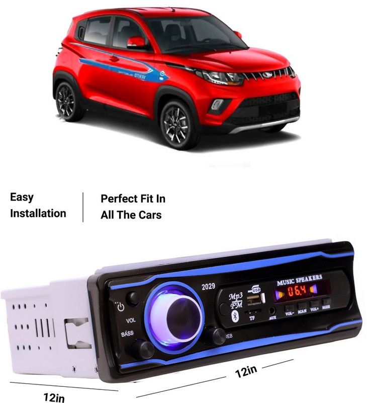 EverLand Blue Stereo-999 BLUETOOTH/USB/SD/AUX/FM/MP3 (BLUE & Black)-0-266 Car Stereo  (Single Din)