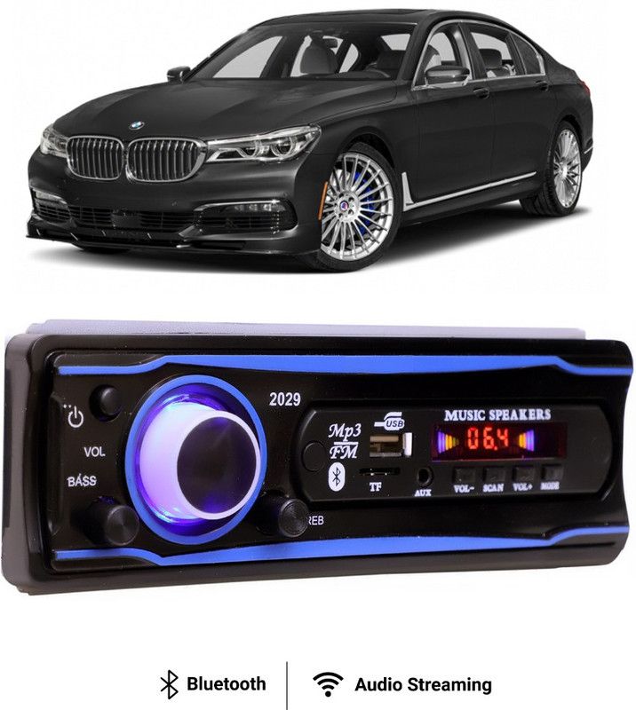 Purpleheart Blue Stereo-999 BLUETOOTH/USB/SD/AUX/FM/MP3 (BLUE & Black)P-060 Car Stereo  (Single Din)
