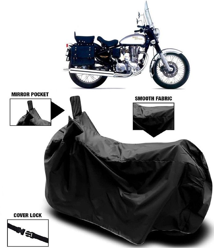 AutoFave Two Wheeler Cover for Royal Enfield  (Machismo 350, Black)
