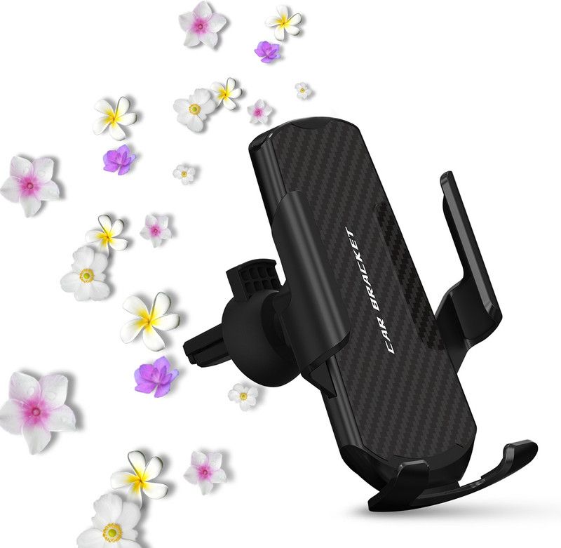 NOYMI 2 in 1 | Car Perfume Within Car Mobile Holder | Best Car Perfume for AC Vent Portable Car Air Purifier  (Black)