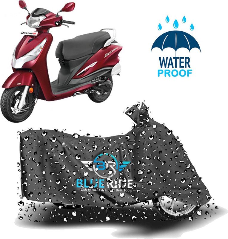 BLUERIDE Two Wheeler Cover for Hero  (Destini 125, Grey)