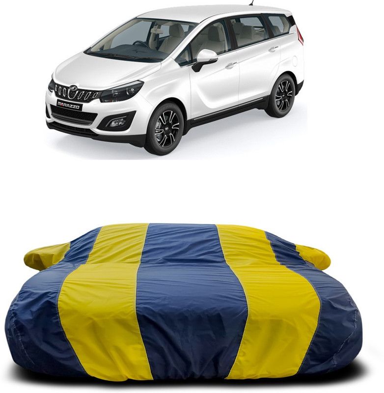 Ascension Car Cover For Mahindra Marazzo (With Mirror Pockets)  (Yellow, Blue)
