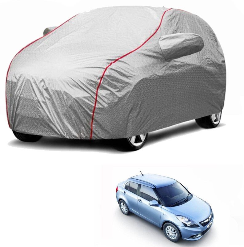 BLUERIDE Car Cover For Maruti Suzuki Swift Dzire (With Mirror Pockets)  (Silver)