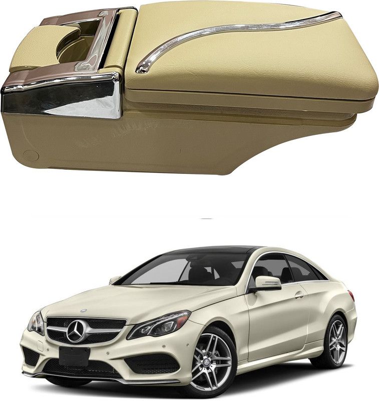 Oshotto PU Leather AR-02 Car Armrest Console Box For E Class (2010-2016) Beige Car Armrest  (Mercedes Benz, E-Class)