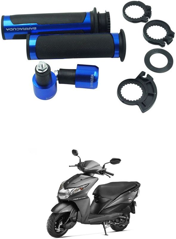 PECUNIA Metal Handle Grip Handlebar Ends with Aluminium Insert 238 Handle Bar Grip For Honda Dio  (Pack of 2)