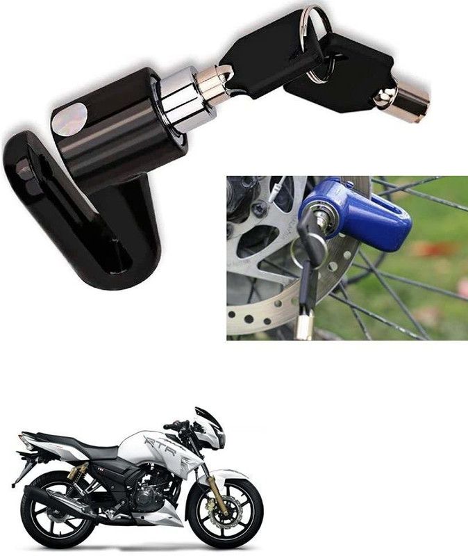 AS TRADERS Motorcycle Disc Brake Lock/Disk Lock Security for TVS Apache RTR 180 Motorcycle Disc Brake Lock/Disk Lock Security for TVS Apache RTR 180 Disc Lock  (Multicolor)