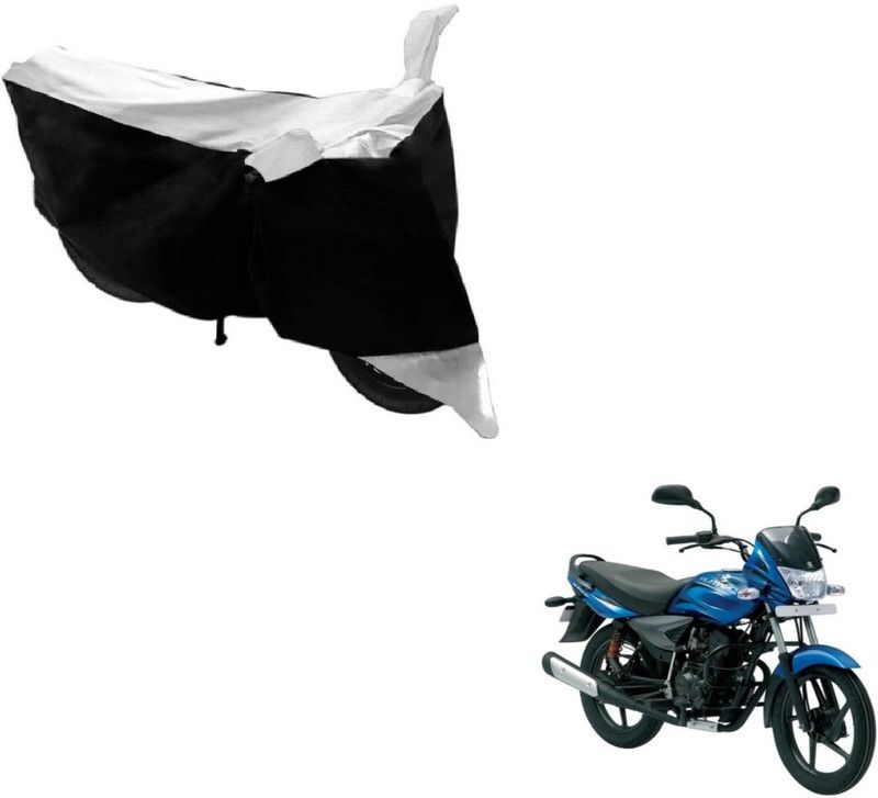 MOCKHE Two Wheeler Cover for Bajaj  (Platina, Black, White)