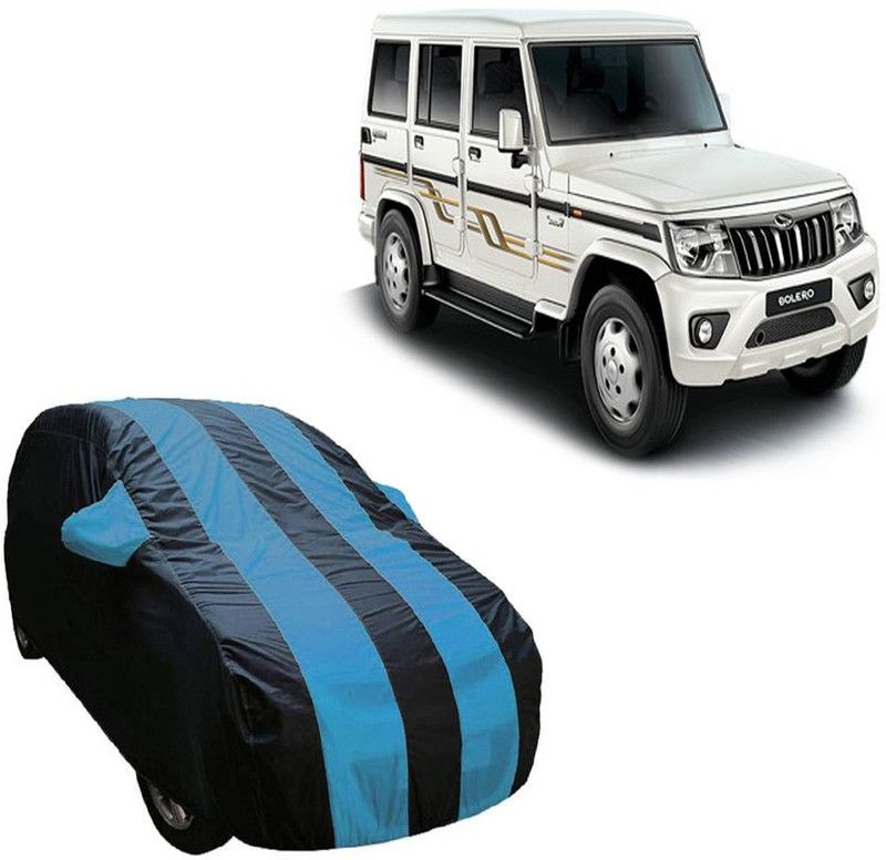 Autoinnovation Car Cover For Mahindra Bolero (With Mirror Pockets)  (Blue, Multicolor, For 2017, 2020 Models)