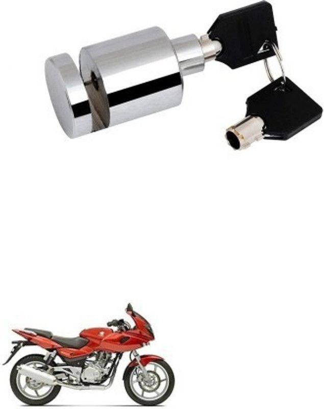 AS TRADERS Heavy Duty Disc Brake Lock Stainless Steel 7mm Pin for Bajaj Pulsar 220 DTS-i Heavy Duty Disc Brake Lock Stainless Steel 7mm Pin for Bajaj Pulsar 220 DTS-i Disc Lock  (Silver)
