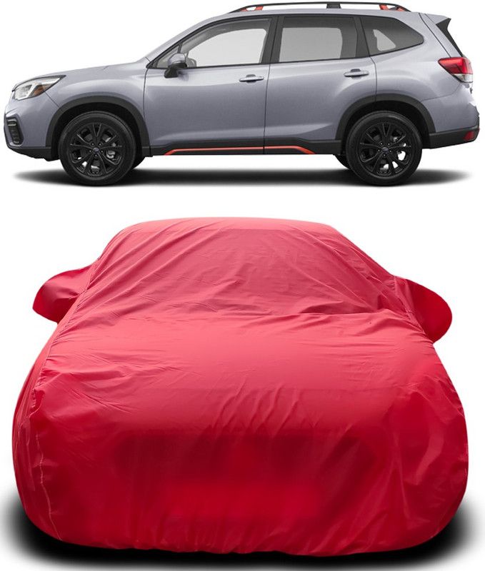 MoTRoX Car Cover For Subaru Forester (With Mirror Pockets)  (Red)