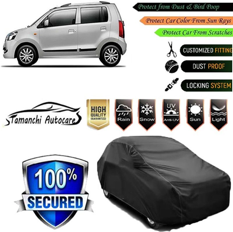 Tamanchi Autocare Car Cover For Maruti Suzuki WagonR  (Black)