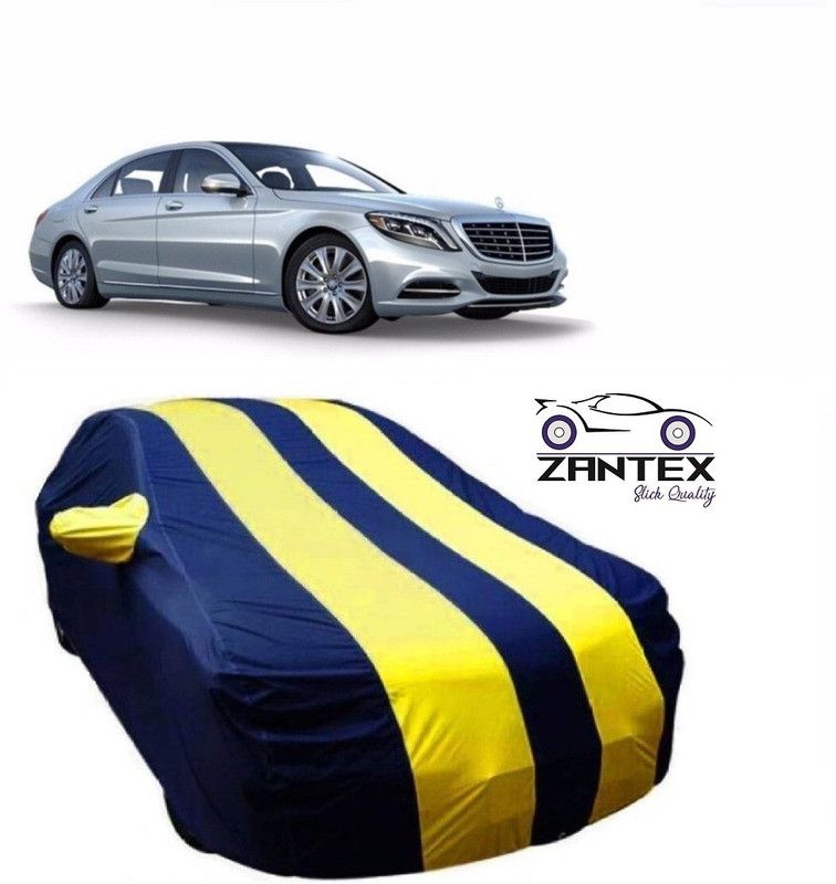 ZANTEX Car Cover For Mercedes Benz S-Class (With Mirror Pockets)  (Blue, Yellow)