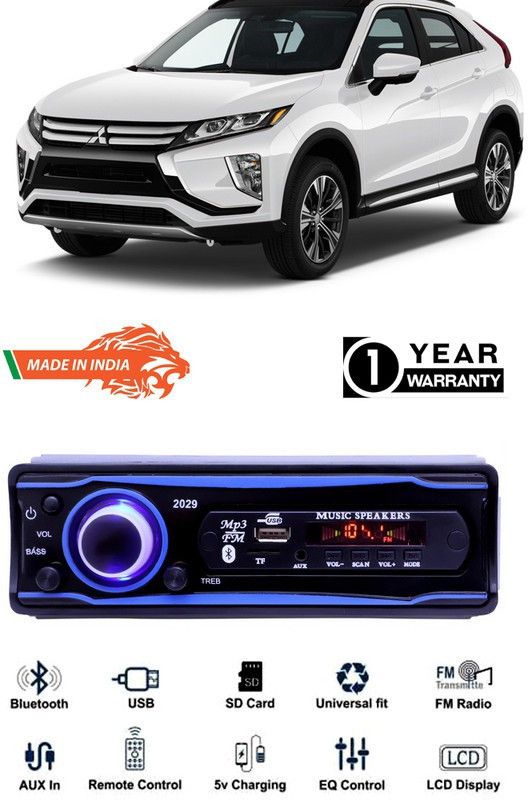 Bluedrum Blue 2029 USB/AUX/SD/BLUETOOTH/FM/MP3 BOOM MASTER STANDARD- B-D425 Car Stereo  (Single Din)