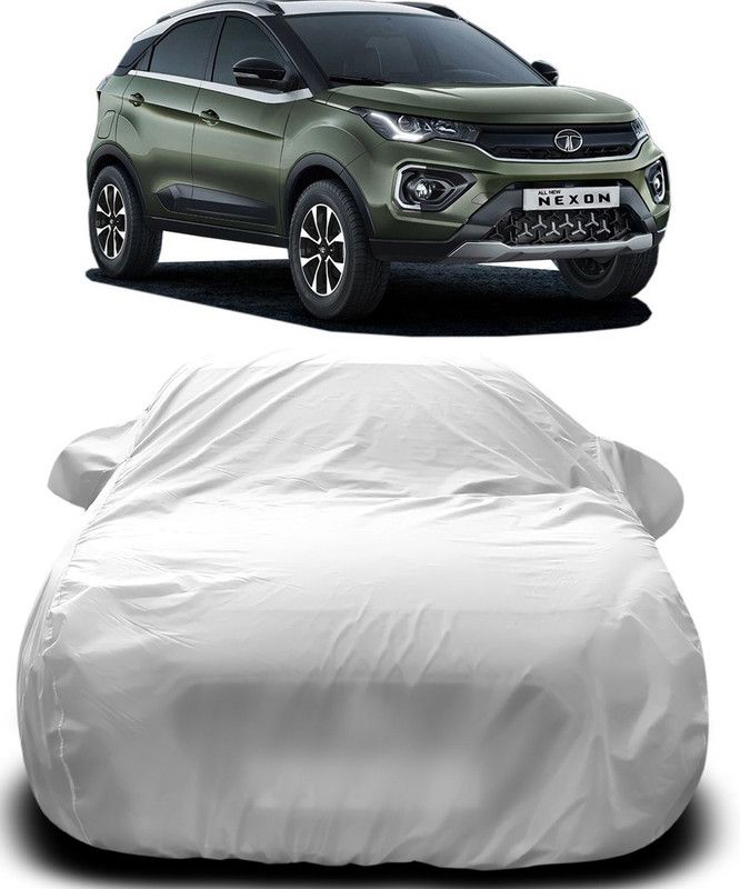 Genipap Car Cover For Tata Nexon Facelift (With Mirror Pockets)  (Silver)