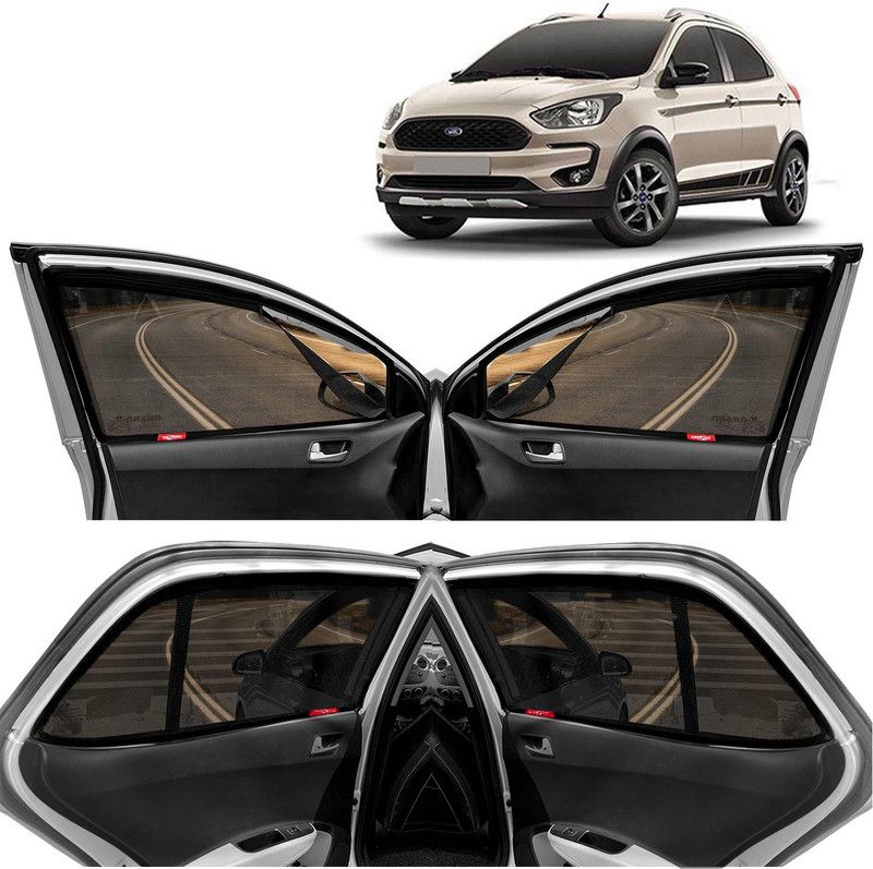 Kingsway Side Window, Rear Window Sun Shade For Ford Freestyle  (Black)