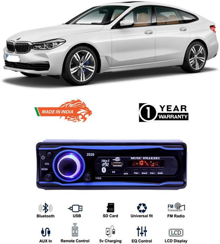 Genipap Blue 2029 USB/AUX/SD/BLUETOOTH/FM/MP3 BOOM MASTER STANDARD- GP51 Car Stereo  (Single Din)
